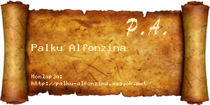 Palku Alfonzina névjegykártya
